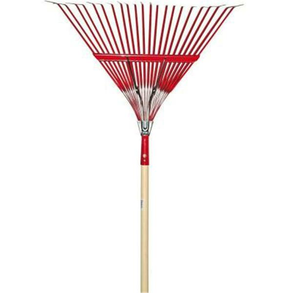 Emsco Group 22-Tine Metal Leaf Rake- 22.5 in. 2850